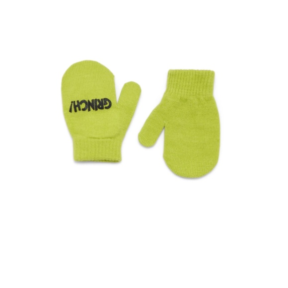 Kids Grinch Pom-Pom Hat and Mittens Set - Picture 3 of 3